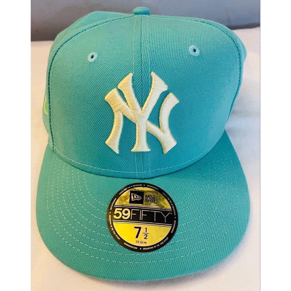 Yankees 1977 All Star fitted cap 59 New Era Teal Blue size 7 1/2 Coopertown